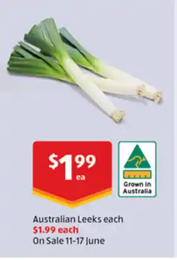 ALDI Australian Leeks offer