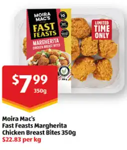 ALDI Moira mac's fast feasts margherita chicken breast bites offer