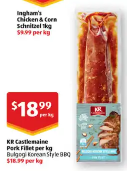 ALDI KR Castlemaine Pork Fillet per kg offer