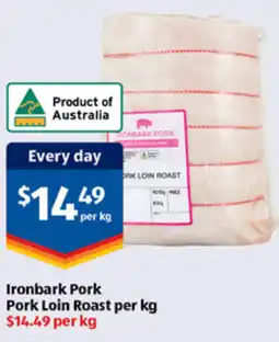 ALDI Ironbark Pork Pork Loin Roast offer