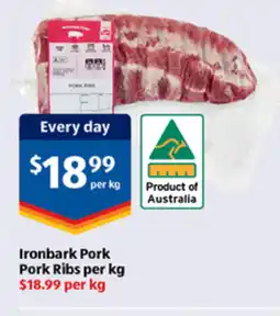 ALDI Ironbark Pork Pork Ribs offer