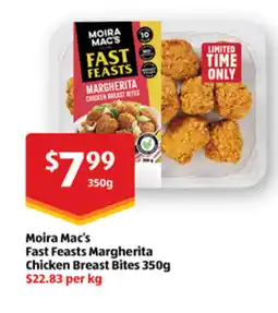 ALDI Moira mac's fast feasts margherita chicken breast bites offer