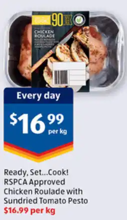 ALDI Ready, set...cook! rspca approved chicken roulade with sundried tomato pesto offer