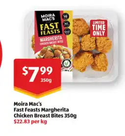 ALDI Moira mac's fast feasts margherita chicken breast bites offer