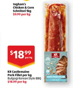 ALDI KR Castlemaine Pork Fillet per kg offer