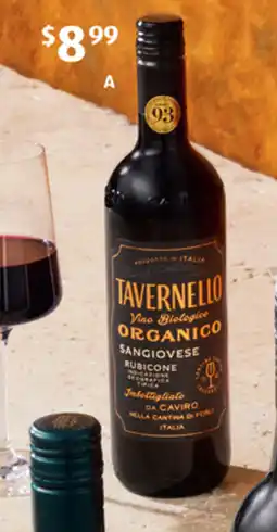ALDI Tavernello Organic Sangiovese 2023 offer