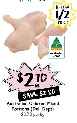Drakes Australian Chicken Mixed Portions (Deli Dept) offer
