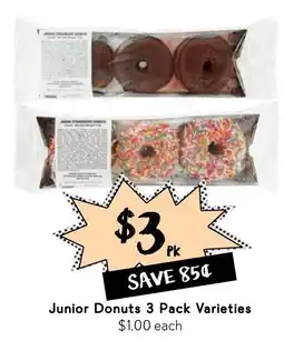 Drakes Junior Donuts 3 Pack Varieties offer