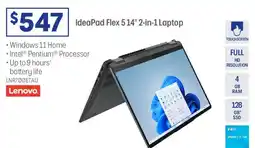 Officeworks Lenovo. IdeaPad Flex 514" 2-in-1 Laptop offer
