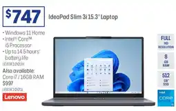 Officeworks Lenovo IdeaPad Slim 3i 15.3" Laptop offer