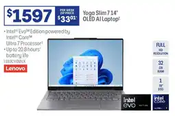Officeworks Lenovo Yoga Slim 714" OLED AI Laptop! offer