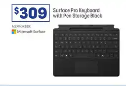 Officeworks Microsoft Surface Pro Keyboard with Pen Storage Black offer