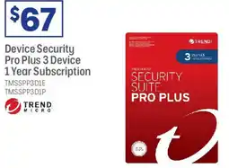 Officeworks TREND MICRO Device Security Pro Plus 3 Device 1 Year Subscription offer