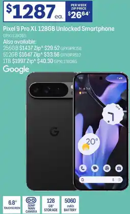 Officeworks Google Pixel 9 Pro XL Unlocked Smartphone offer