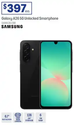 Officeworks SAMSUNG Galaxy A26 5G Unlocked Smartphone offer