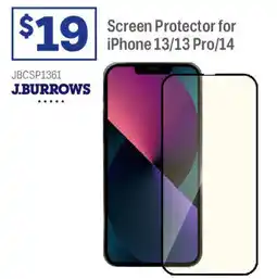 Officeworks J.BURROWS Screen Protector for iPhone 13/13 Pro/14 offer
