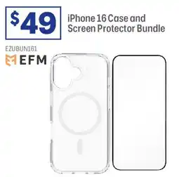 Officeworks EFM iPhone 16 Case and Screen Protector Bundle offer