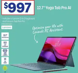 Officeworks Lenovo 12.7" Yoga Tab Pro Al offer
