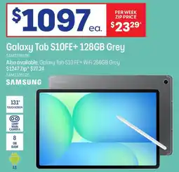 Officeworks SAMSUNG Galaxy Tab S10FE+ 128GB Grey offer