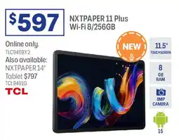 Officeworks TCL NXTPAPER 11 Plus Wi-Fi 8/256GB offer