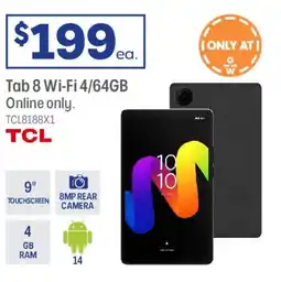 Officeworks TCL Tab 8 Wi-Fi 4/64GB offer