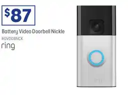Officeworks ring Battery Video Doorbell Nickle offer