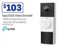 Officeworks tp-link Tapo D210 Video Doorbell offer