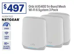 Officeworks Orbi AX5400 Tri-Band Mesh Wi-Fi 6 System 3 Pack offer