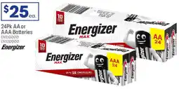 Officeworks 24Pk AA or AAA Batteries offer