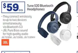 Officeworks Tune 520 Bluetooth Headphones offer