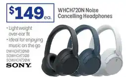 Officeworks SONY WHCH720N Noise Cancelling Headphones offer