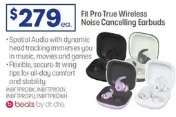 Officeworks beats Fit Pro True Wireless Noise Cancelling Earbuds offer