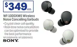 Officeworks Sony wf-1000xm5 wireless noise cancelling earbuds offer
