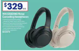 Officeworks SONY WH-1000XM4 Noise Cancelling Headphones offer