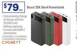 Officeworks CYGNETT Boost 20K Gen4 Powerbank offer