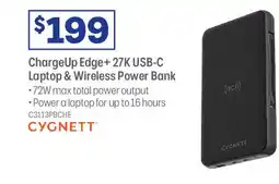 Officeworks CYGNETT Charge Up Edge+ 27K USB-C Laptop & Wireless Power Bank offer