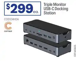 Officeworks comsol Triple Monitor USB-C Docking Station offer