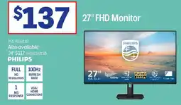 Officeworks PHILIPS 27" FHD Monitor offer