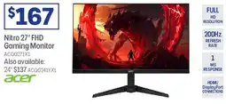 Officeworks acer Nitro 27" FHD Gaming Monitor offer