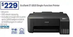Officeworks EPSON EcoTank ET-1810 Single-Function Printer offer