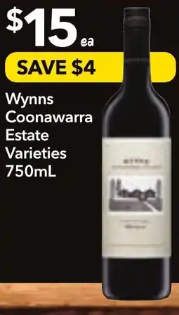 Supa Valu Wynns Coonawarra Estate Varieties offer