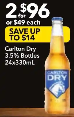 Supa Valu Carlton Dry Bottles offer