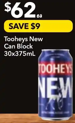 Supa Valu Tooheys New Can Block offer