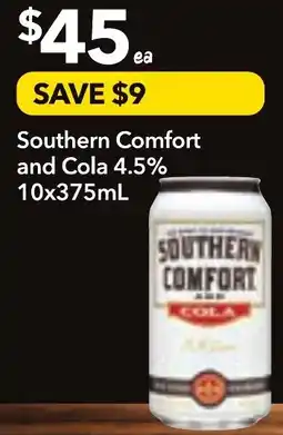 Supa Valu Southern Comfort and Cola offer