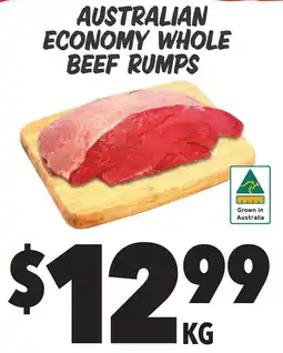 Supa Valu Australian economy whole beef rumps offer