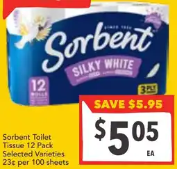 Supa Valu Sorbent Toilet Tissue offer