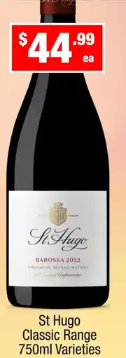 Liquor Stax St Hugo Classic Range Varieties offer