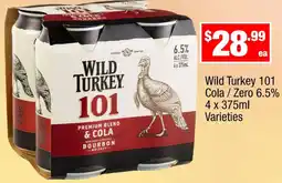 Liquor Stax Wild Turkey 101 Cola/Zero offer