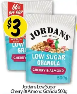 Not Quite Right Jordans low sugar cherry & almond granola offer