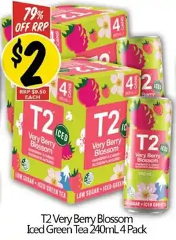 Not Quite Right T2 Very Berry Blossom Iced Green Tea offer